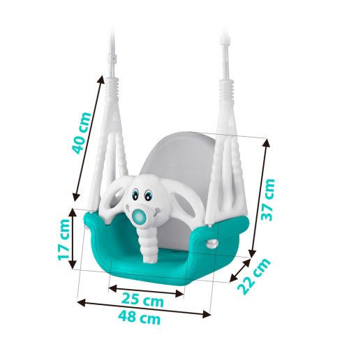3az1ben Elefánt vödörhinta, türkiz - Ricokids