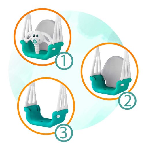 3az1ben Elefánt vödörhinta, türkiz - Ricokids