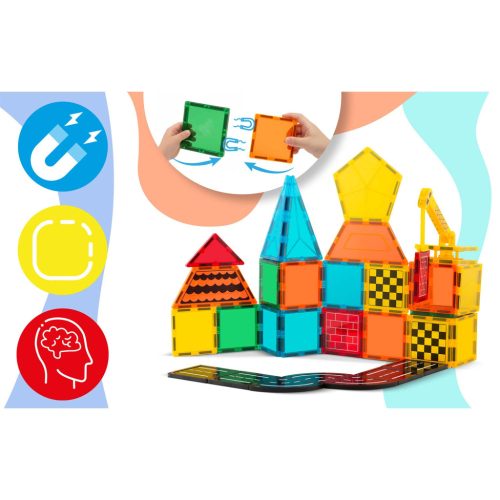 Mágneses oktató építőkocka 72 db RK-780 Ricokids