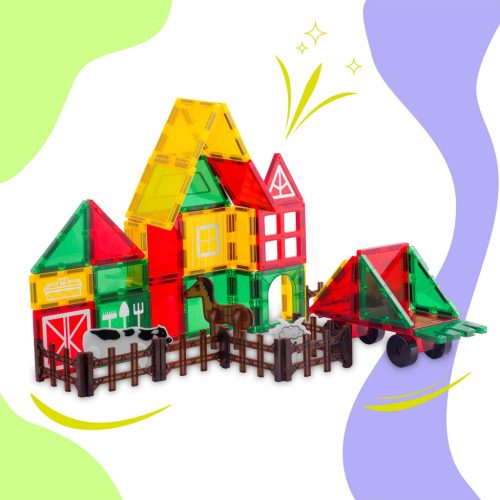 Ricokids mágneses oktató építőkocka állatfarm RK-781