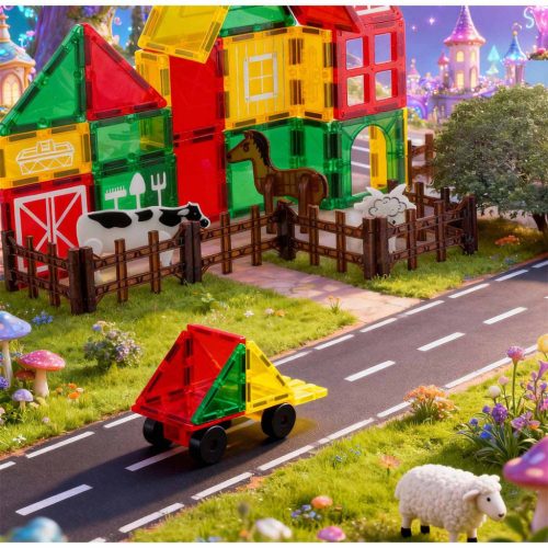 Ricokids mágneses oktató építőkocka állatfarm RK-781