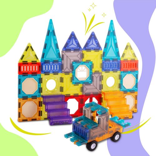 Mágneses oktató építőkocka 71 db RK-782 Ricokids