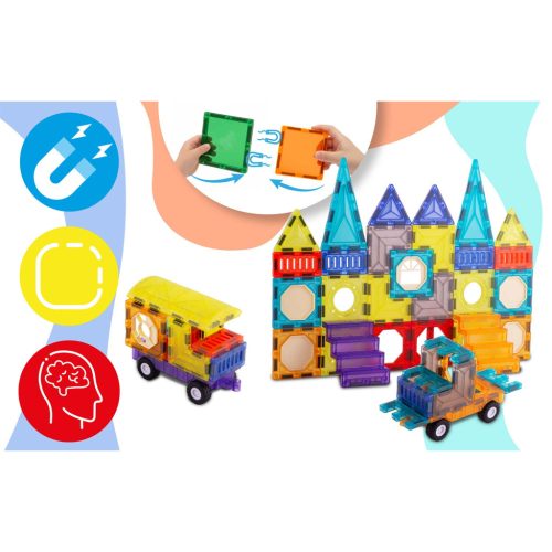 Mágneses oktató építőkocka 71 db RK-782 Ricokids