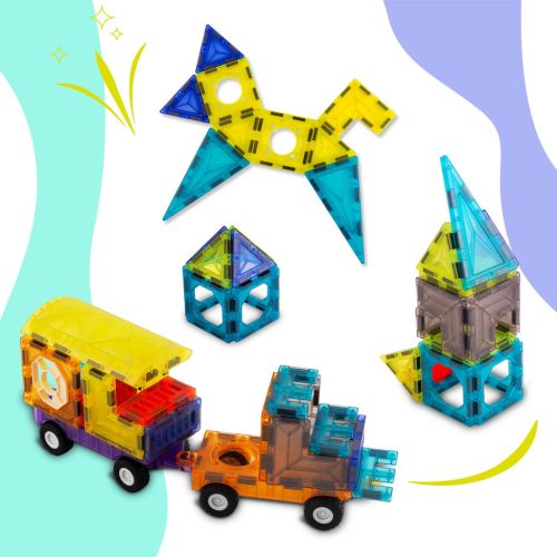 Mágneses oktató építőkocka 71 db RK-782 Ricokids