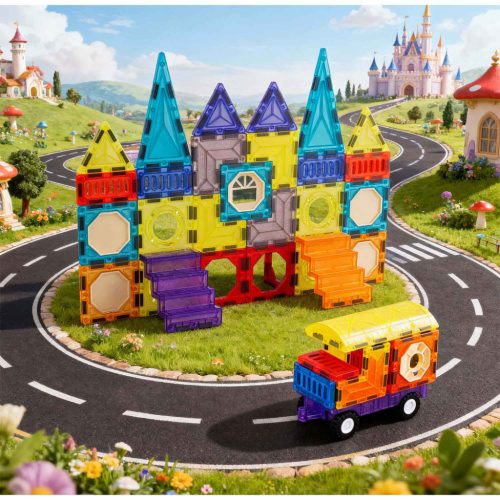 Mágneses oktató építőkocka 71 db RK-782 Ricokids