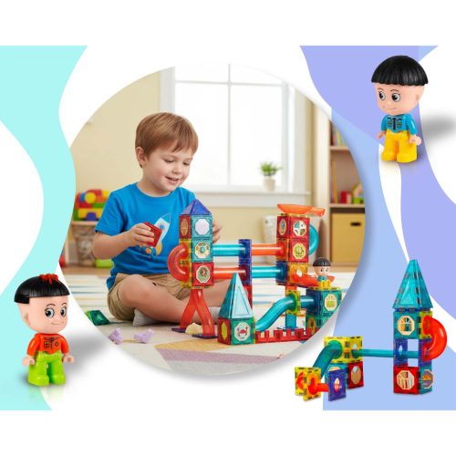 Mágneses oktató építőkockák fénnyel, 150 darabos, RK-782 Ricokids