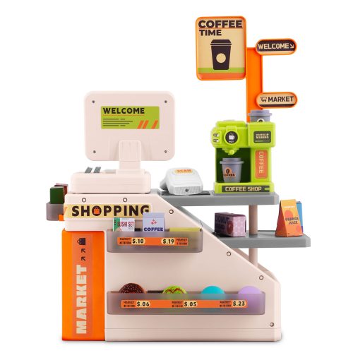 Interaktív játék pénztárgép kávézóval és teljes tartozékkészlettel - Ricokids RK-822