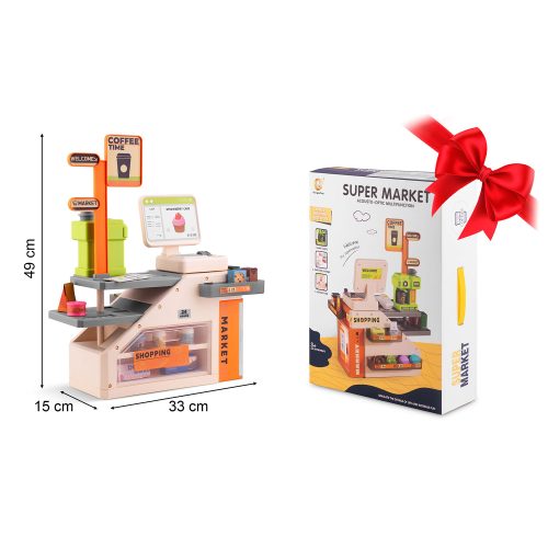 Interaktív játék pénztárgép kávézóval és teljes tartozékkészlettel - Ricokids RK-822
