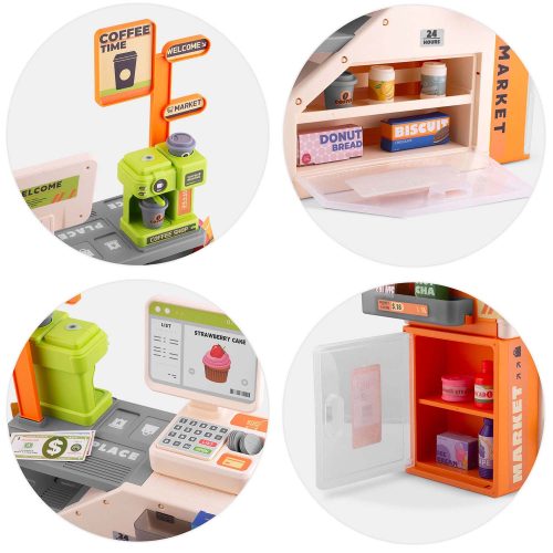 Interaktív játék pénztárgép kávézóval és teljes tartozékkészlettel - Ricokids RK-822