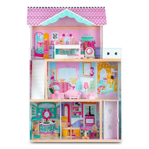 Fa babaház nagy 3 szintes lifttel és LED lámpával