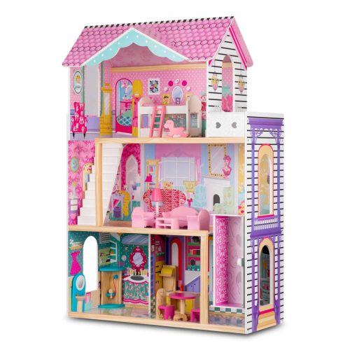 Fa babaház nagy 3 szintes lifttel és LED lámpával