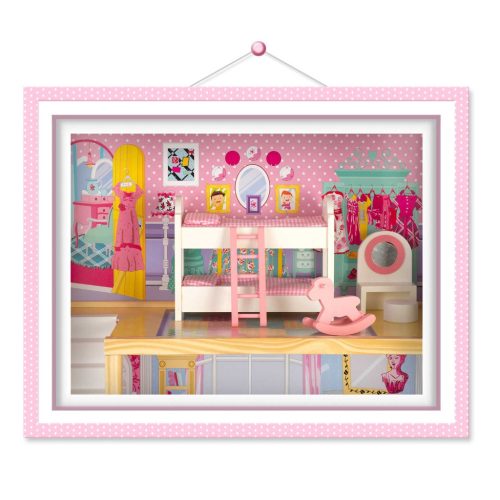 Fa babaház nagy 3 szintes lifttel és LED lámpával