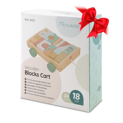 Fa húzós játék NK-853 Nukido blokkokkal