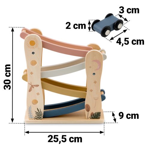 Fa csúszdajáték autókkal NK-855 Nukido