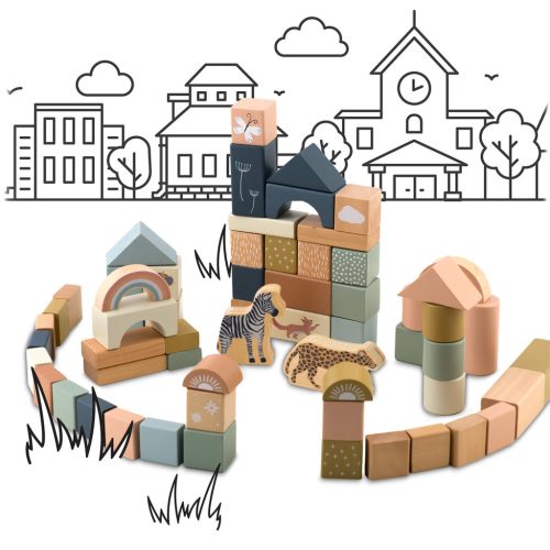 Fa építőelemek NK-858 Nukido