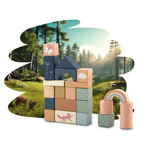 Fa építőelemek NK-858 Nukido