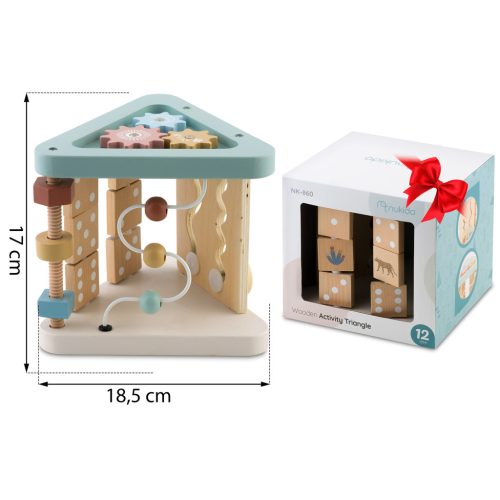 Fából készült érzékelő háromszög játék NK-860 Nukido