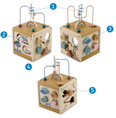 Fából készült szenzoros kockajáték NK-861 Nukido