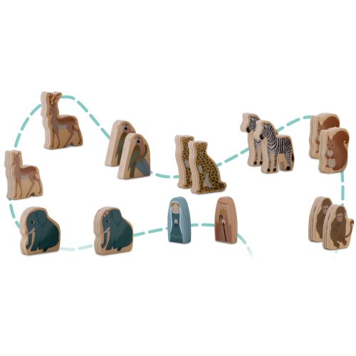 Fából készült Noé bárkája állatokkal NK-862 Nukido