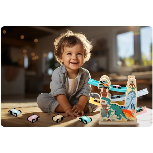 Fa csúszdajáték autókkal RK-867 Ricokids