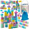 Gyermek fa ,város építő 100 darabos készlet - Ricokids RK-871