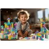 Gyermek fa ,város építő 100 darabos készlet - Ricokids RK-871