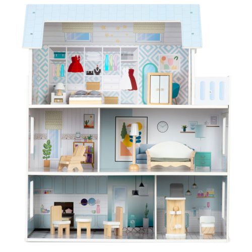 Nagy fából készült babaház 3 szintes Ricokids RK-878