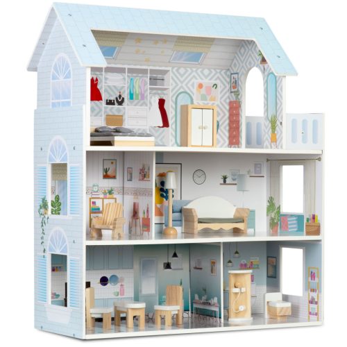 Nagy fából készült babaház 3 szintes Ricokids RK-878