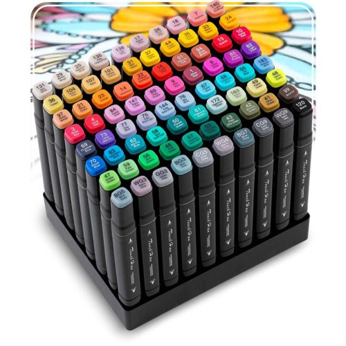 Kétoldalas alkoholos filctollak, 80 db-os szett - Nukido NK-912