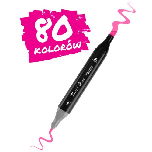 Kétoldalas alkoholos filctollak, 80 db-os szett - Nukido NK-912