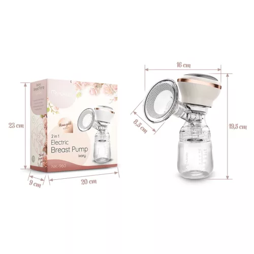 Elektromos mellszívó, 3 fázis, 180 ml, BPA mentes, USB-C töltés - Nukido NK-960 