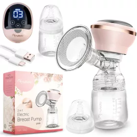   Elektromos mellszívó, 3 fázis, 180 ml, BPA mentes, USB-C töltés - Nukido NK-960 