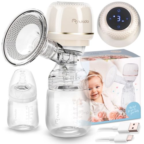 Elektromos mellszívó, 3 fázis, 180 ml, BPA mentes, USB-C töltés - Nukido NK-961 