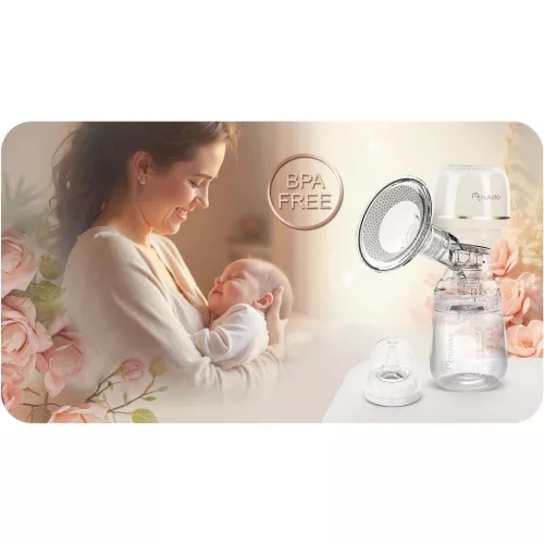 Elektromos mellszívó, 3 fázis, 180 ml, BPA mentes, USB-C töltés - Nukido NK-961 