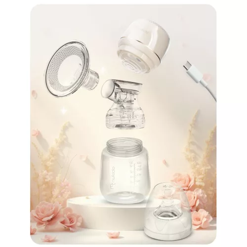 Elektromos mellszívó, 3 fázis, 180 ml, BPA mentes, USB-C töltés - Nukido NK-961 