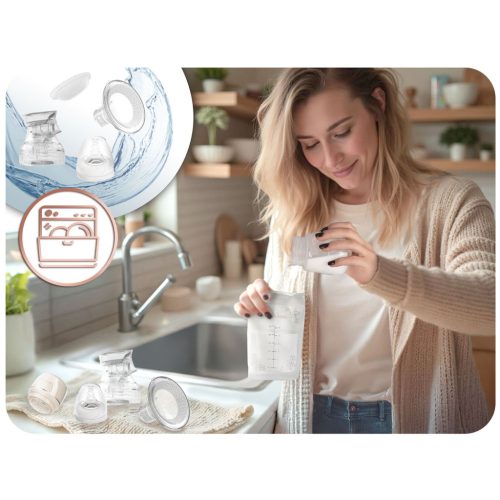 Elektromos mellszívó, 3 fázis, 180 ml, BPA mentes, USB-C töltés - Nukido NK-961 