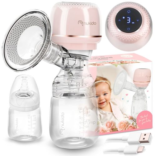 Elektromos mellszívó, 3 fázis, 180 ml, BPA mentes, USB-C töltés - Nukido NK-961 