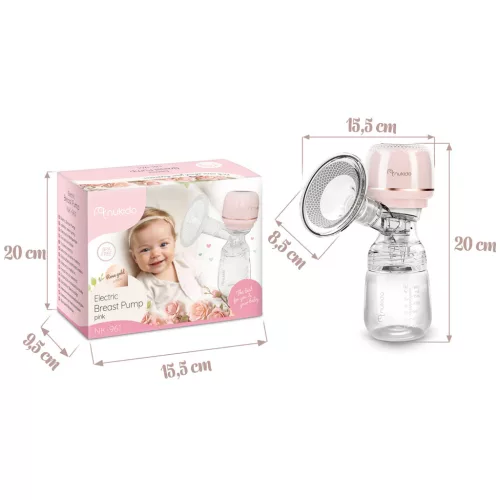 Elektromos mellszívó, 3 fázis, 180 ml, BPA mentes, USB-C töltés - Nukido NK-961 