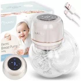   Elektromos mellszívó, 3 fázis, 210 ml, BPA mentes, USB-C töltés - Nukido NK-963