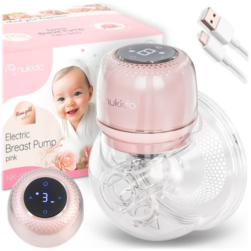 Elektromos mellszívó, 3 fázis, 210 ml, BPA mentes, USB-C töltés - Nukido NK-963 
