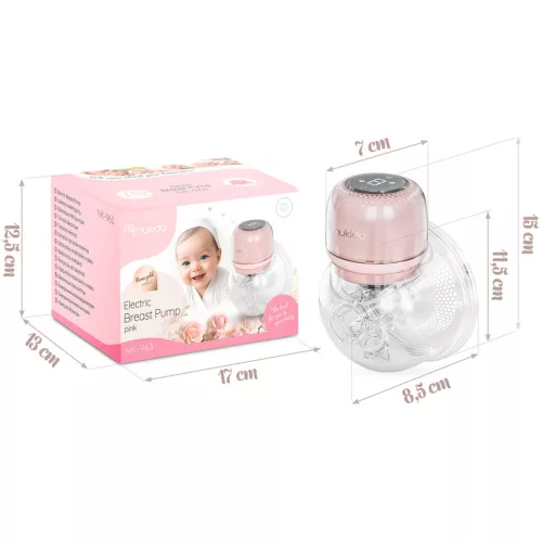 Elektromos mellszívó, 3 fázis, 210 ml, BPA mentes, USB-C töltés - Nukido NK-963 