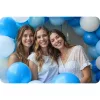 Hélium parti szett , 0,20 m3-es héliumpalack , kék és fehér lufikkal , Ricokids szalaggal