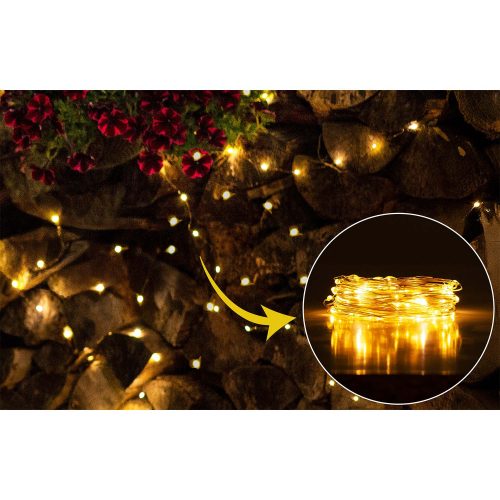 Karácsonyi fényfüzér, 100 LED, 10 méter 