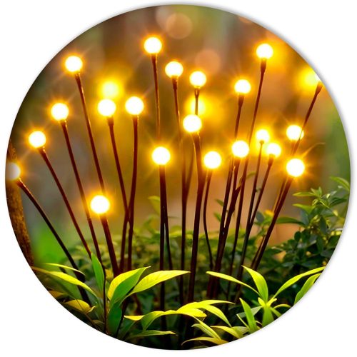 Led napelemes leszúrható dekoratív kerti lámpa szentjánosbogár effektussal, 2 db - Ilumen LS-101