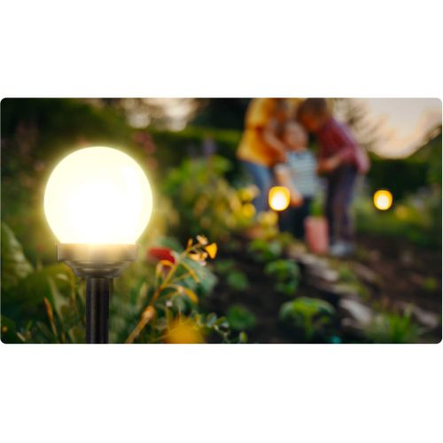 Led napelemes leszúrható, kerti gömb lámpa , 4 db - Ilumen LS-102