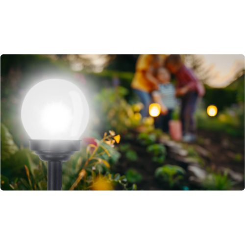 Led napelemes leszúrható, kerti gömb lámpa , 4 db - Ilumen LS-102