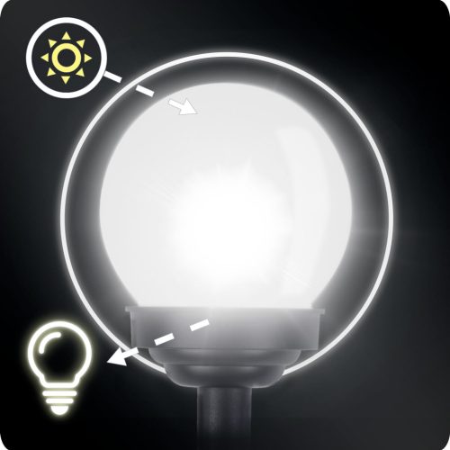 Led napelemes leszúrható, kerti gömb lámpa , 4 db - Ilumen LS-102