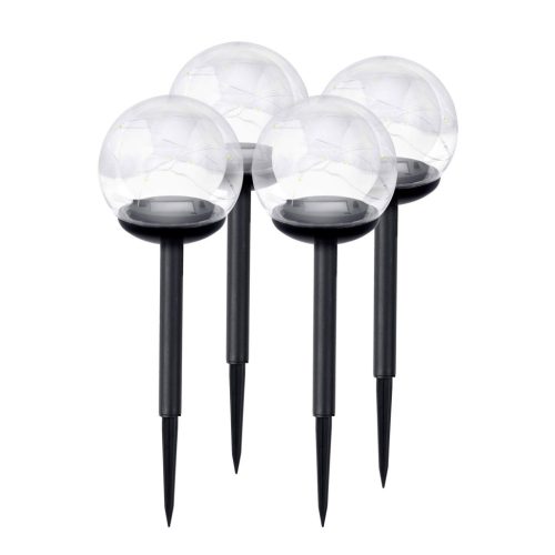 Led napelemes leszúrható, kerti gömb lámpa , 4 db - Ilumen LS-103