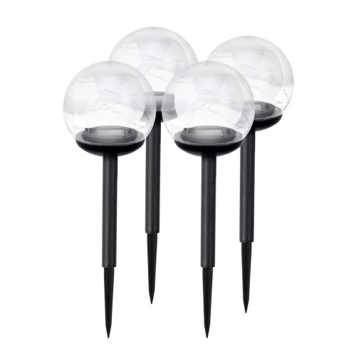 Led napelemes leszúrható, kerti gömb lámpa , 4 db - Ilumen LS-103