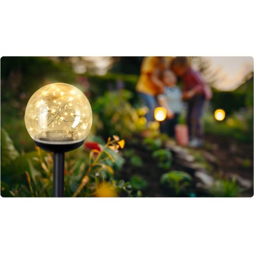 Led napelemes leszúrható, kerti gömb lámpa , 4 db - Ilumen LS-103